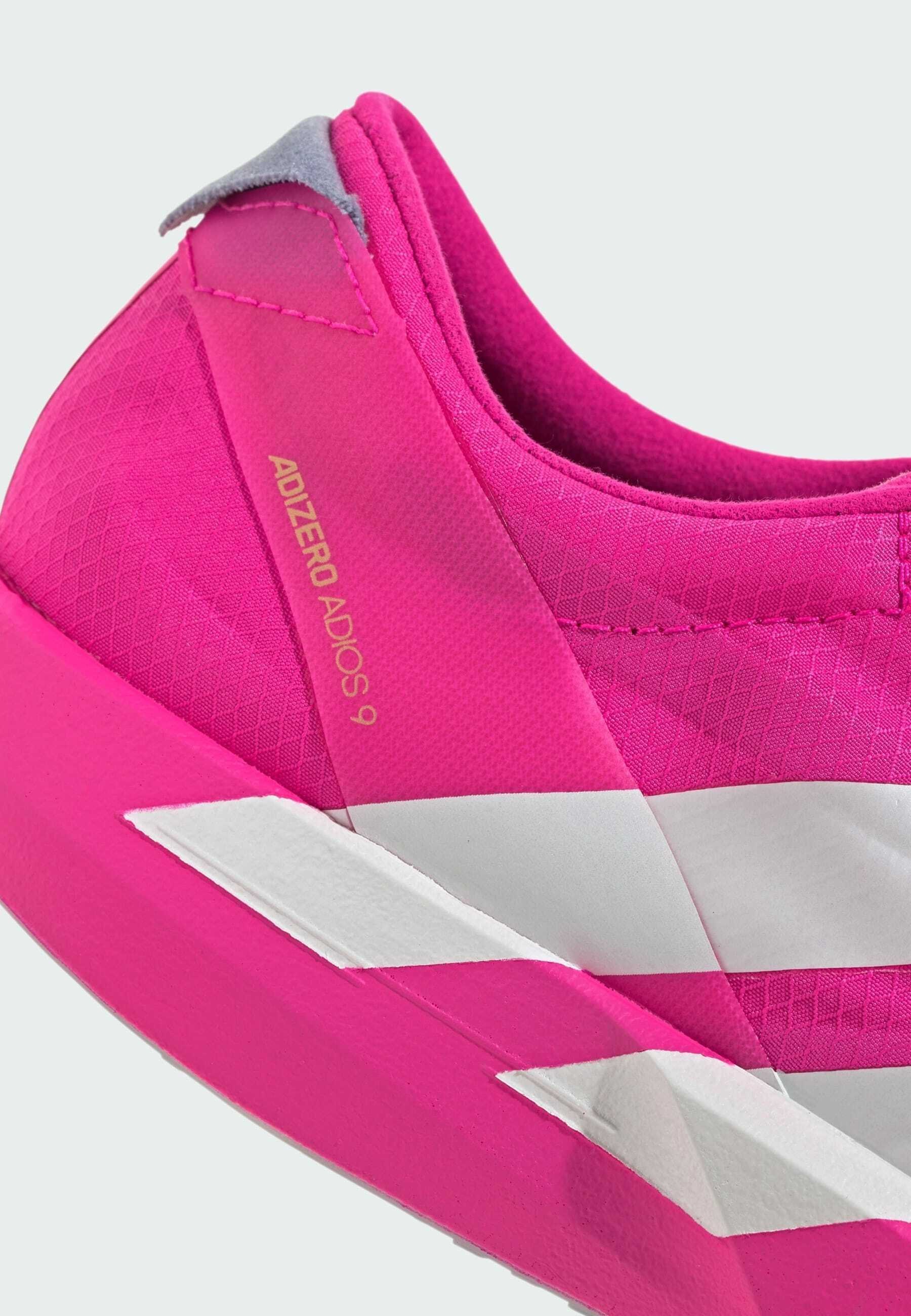 adidas Performance ADIZERO ADIOS 9 - Chaussures de running sur route - rose fuchsia, argent métallisé et violet