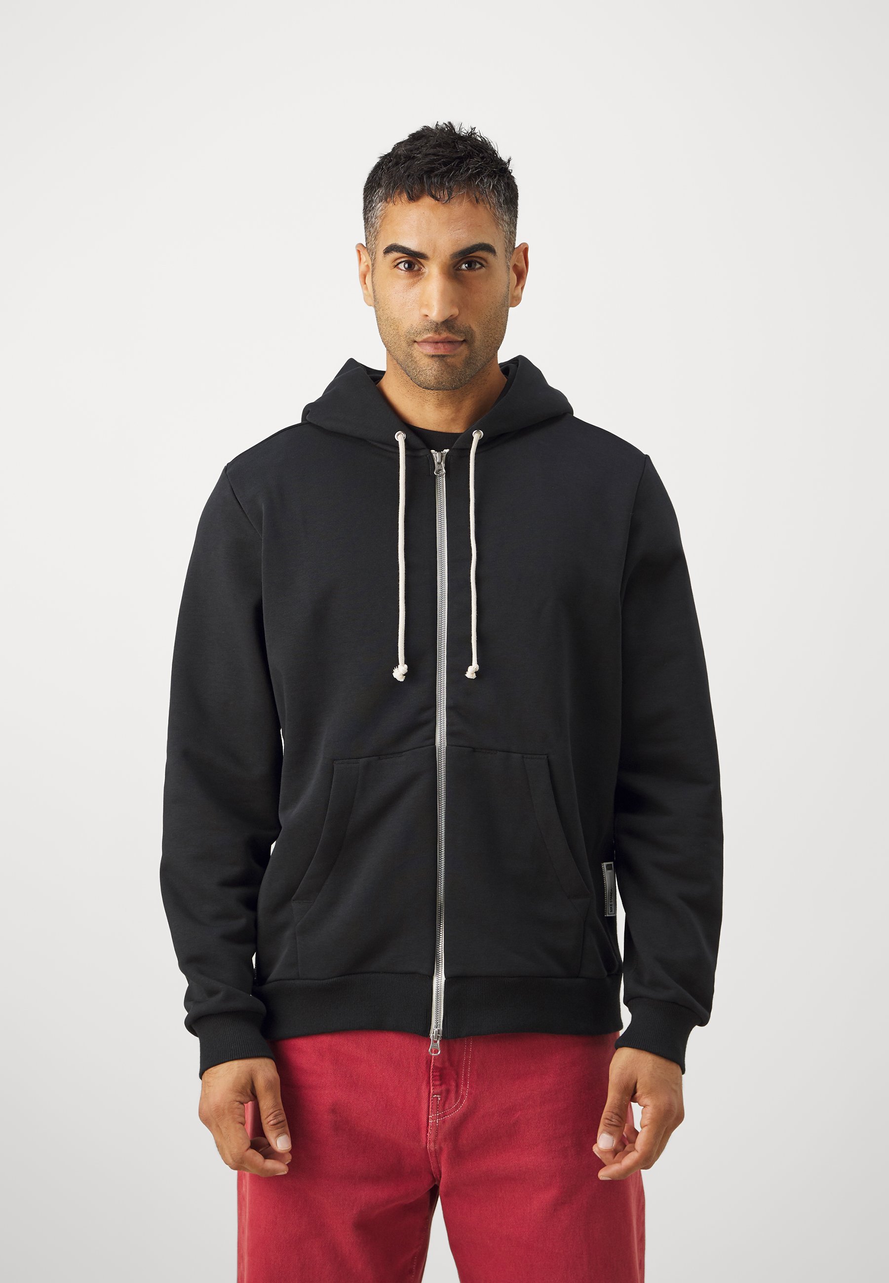 Nike Performance STANDARD ISSUE ZIP UP SWEATSHIRT - Sweatshirt met rits - zwart/licht ivoor