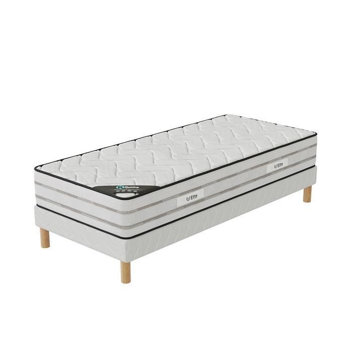 Memory Premium Set 90x200 | Slatted base + memory foam mattress | 25 cm of balanced comfort