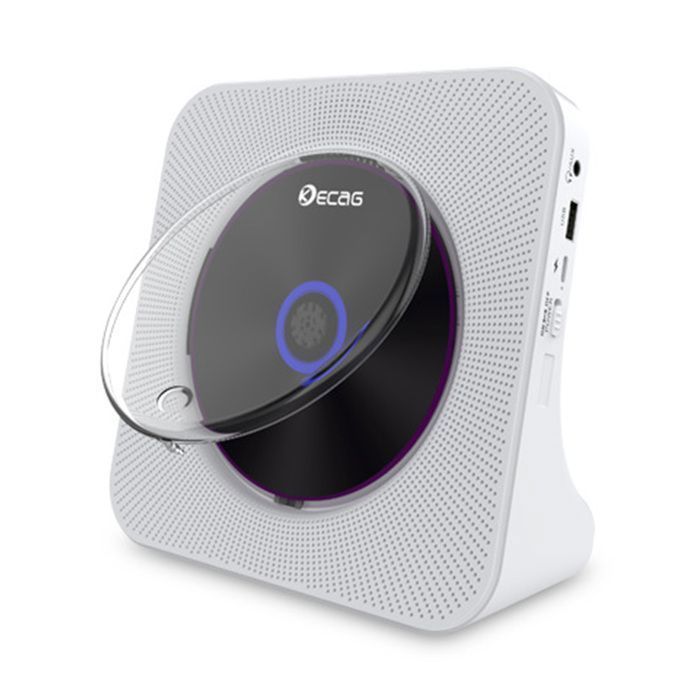 Retro Bluetooth CD Player - USB/AUX/FM - Bluetooth Transmitter & Receiver - HiFi - With Remote Control - Rechargeable - White