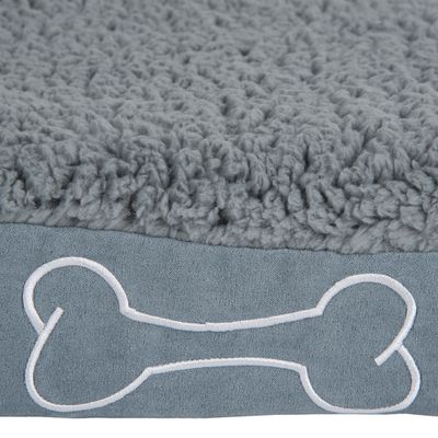 Rechteckiges Hundebett aus Memory-Schaum – Grau