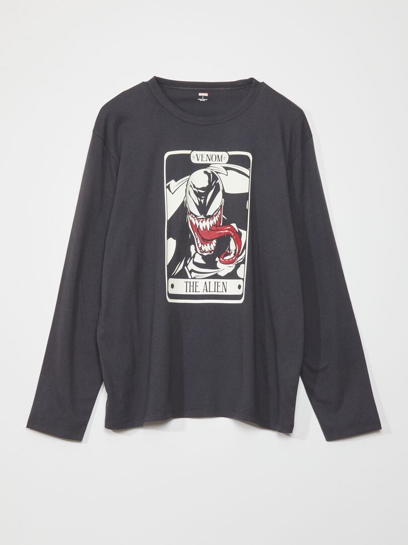 Venom lange pyjamaset - Zwart