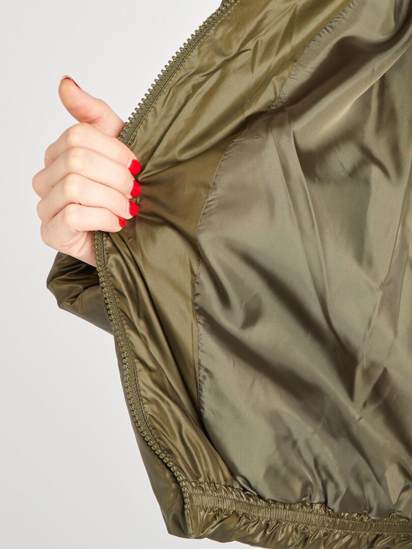 Chaqueta corta acolchada de plumón 'JDY' - CAQUI
