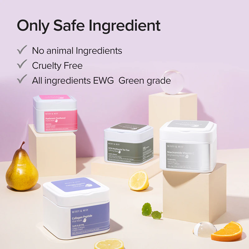 Sada intenzivně hydratačních látkových masek Mary&May Hyaluronic Panthenol Hydra Mask