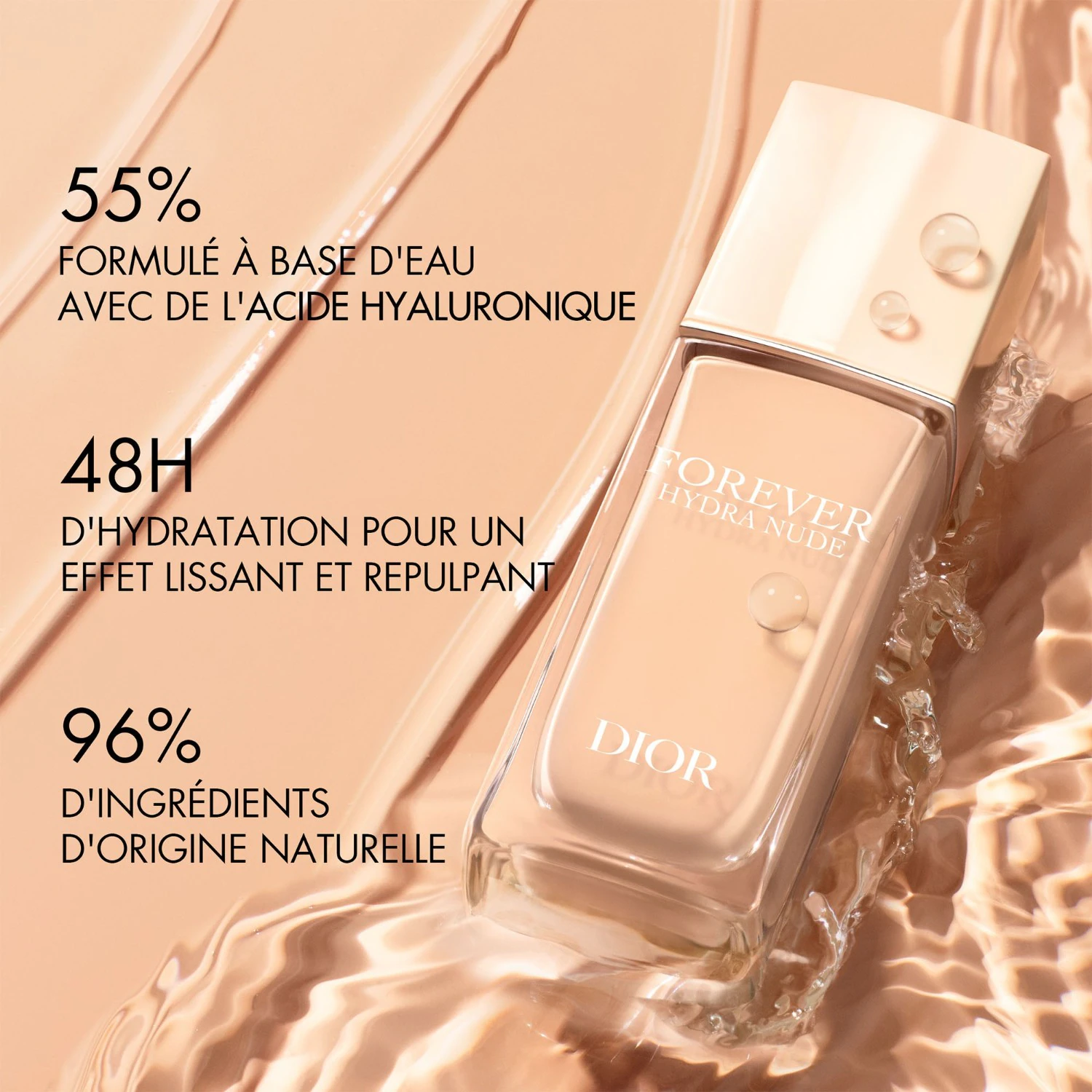 DIOR Hydra Nude - Fond de teint - Perfection naturelle 24h et hydratation 48h
