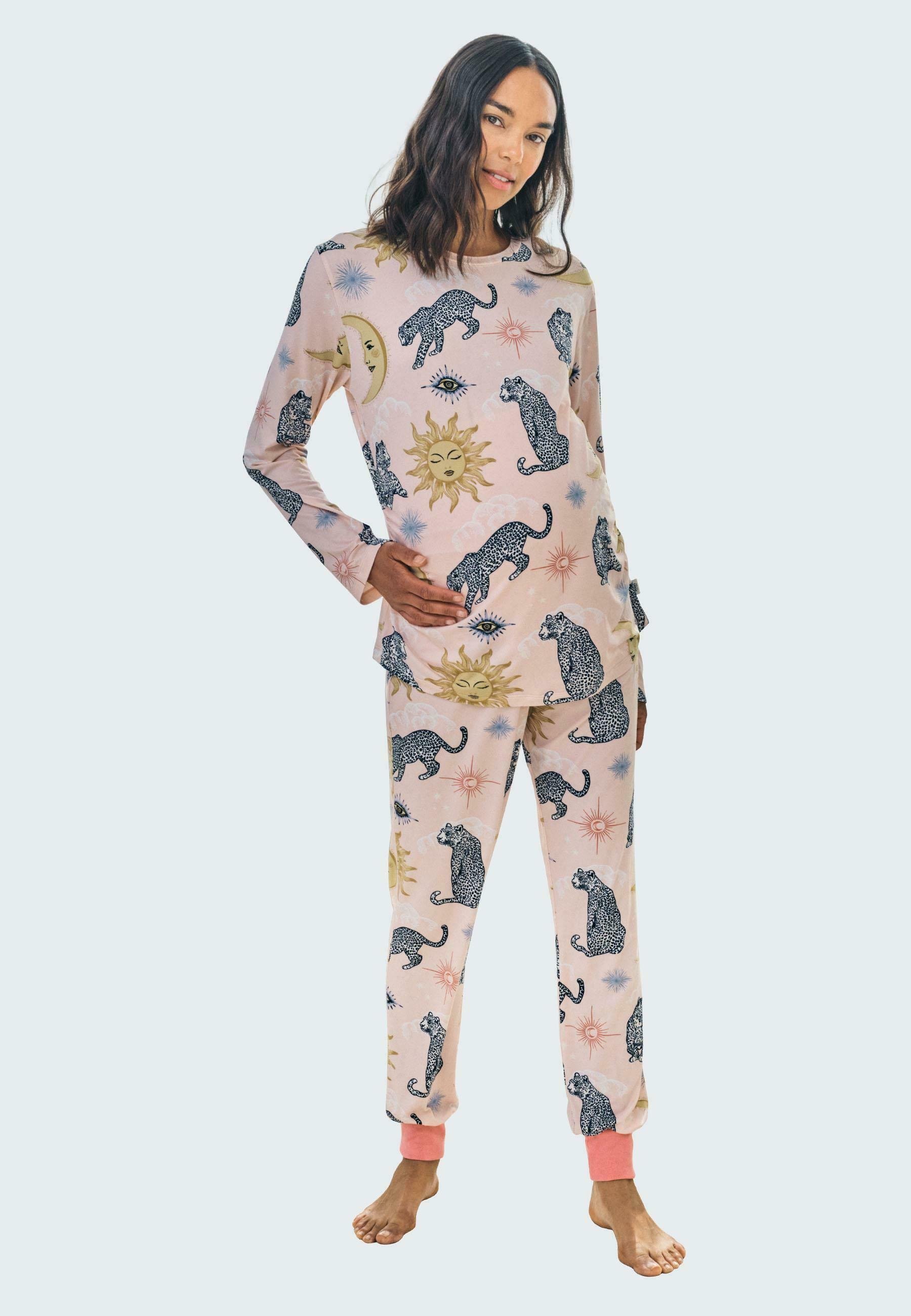 Chelsea Peers HEMELSE LEOPARD SET - Pyjamaset - roze