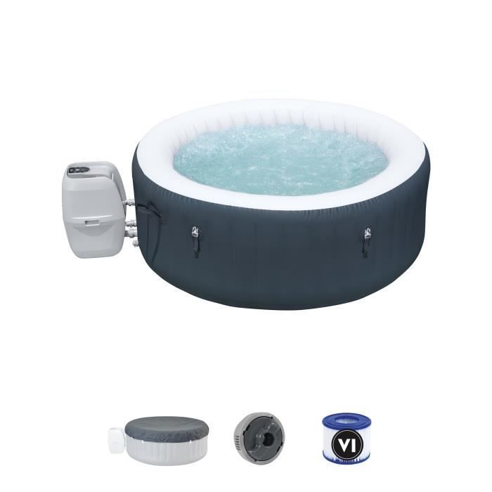 Bañera de hidromasaje hinchable redonda Lay-Z-Spa™ BAJA - BESTWAY - 175 x 66 cm - De 2 a 4 personas - 120 chorros de aire Airjet™