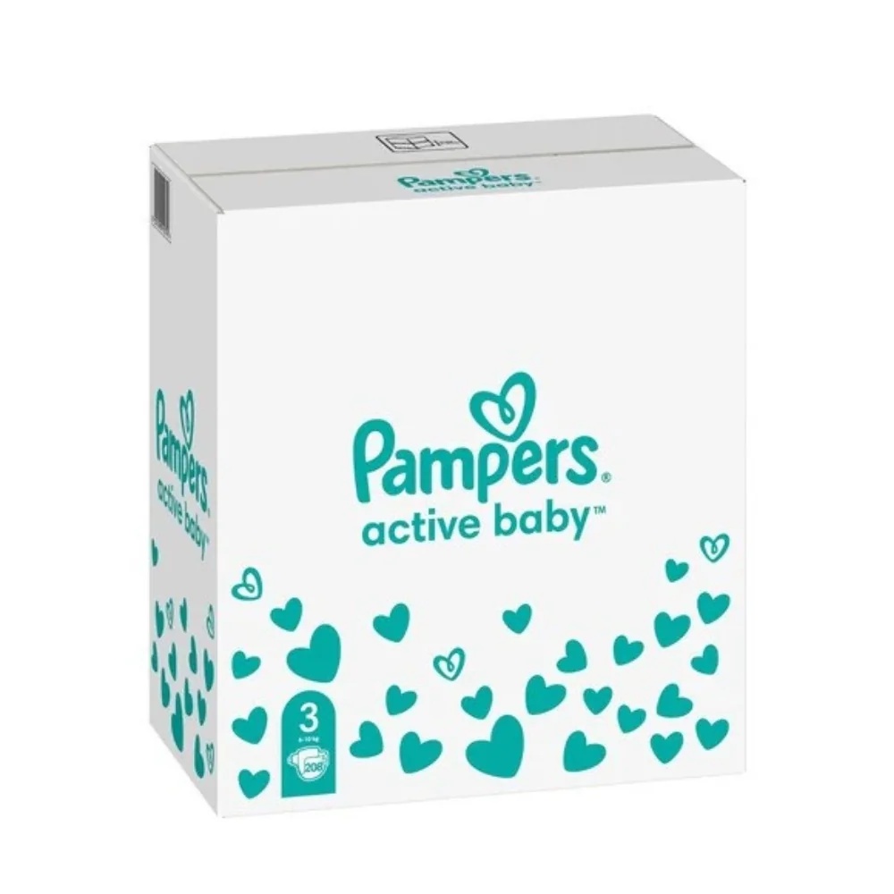 PAMPERS Pampers Active Baby mähkmed 3x208 tk (6-10 kg)