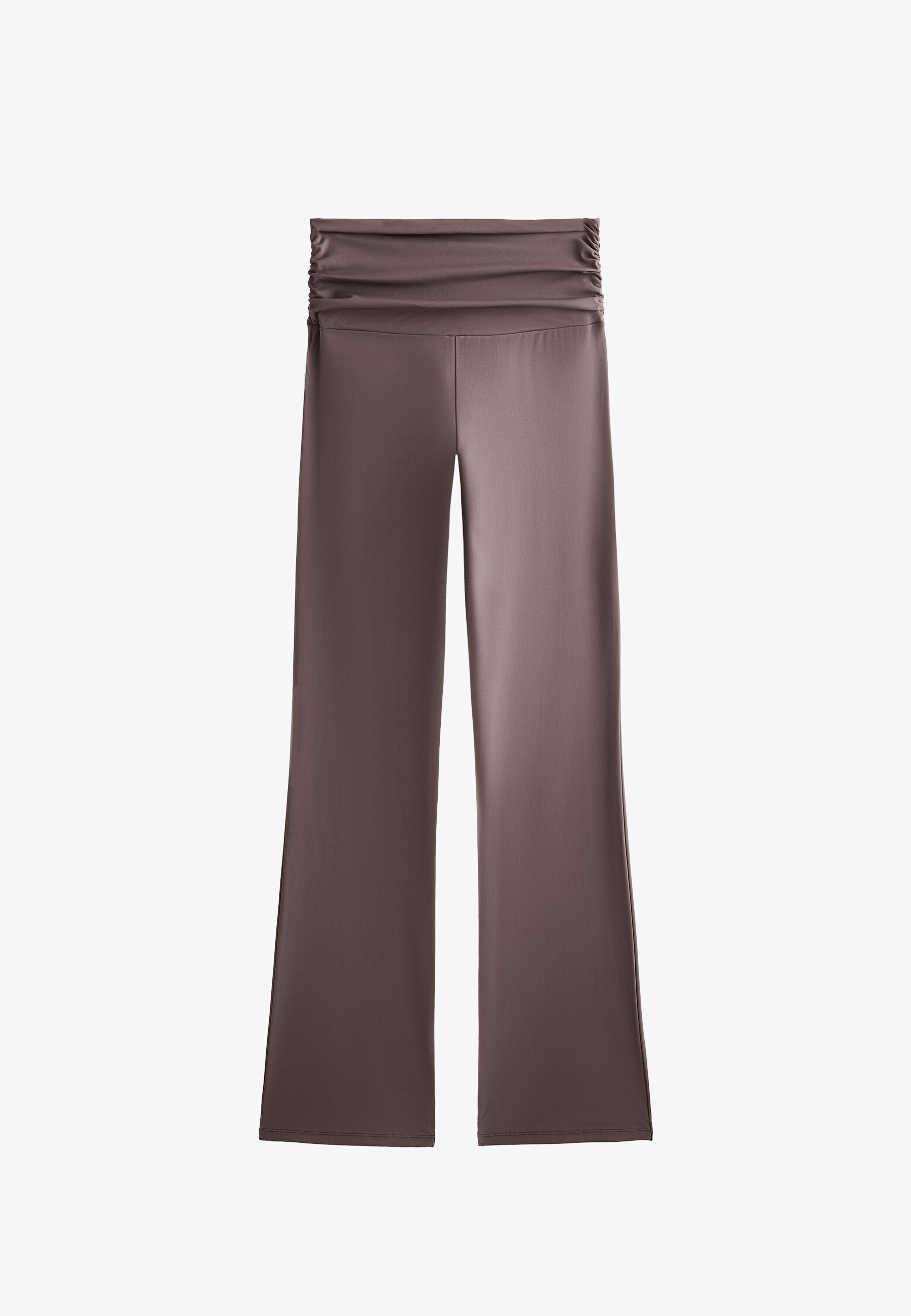 OYSHO RISE COMFORTLUX FLARE MIT GERAUFSATZ - Hose - meliertes Hellbraun