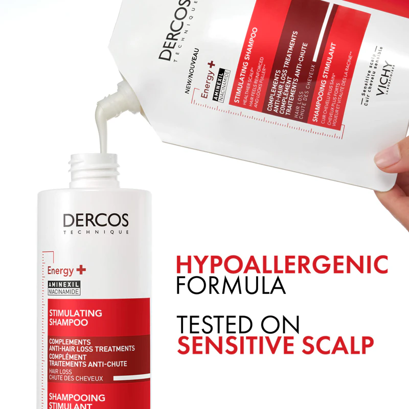 Vichy Dercos Energising -vahvistava hiustenlähtöä ehkäisevä shampoo