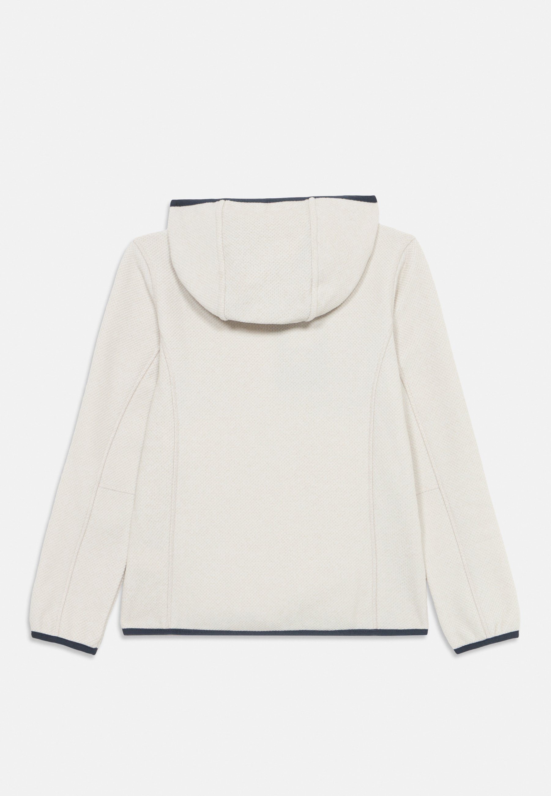 Veste polaire unisexe CMP KID G à capuche fixe - blanc cassé