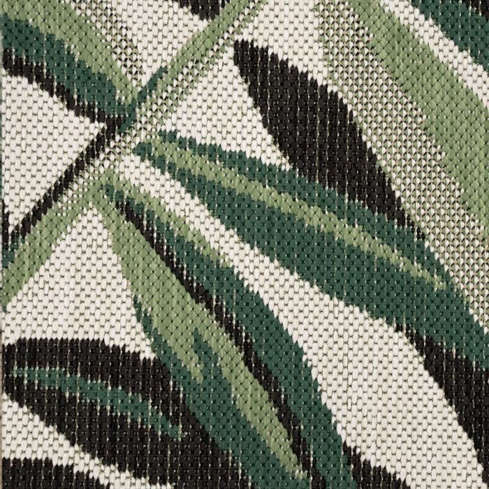 Paco Home Tapis Exterieur Terrasse Salon Cuisine Motif Boho Jungle Motif Palmiers Vert 160x230 cm