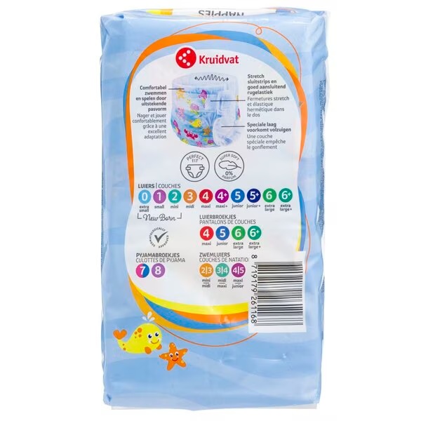 Kruidvat 2-3 Mini-Midi peldēšanas autiņi<br>14 gab.