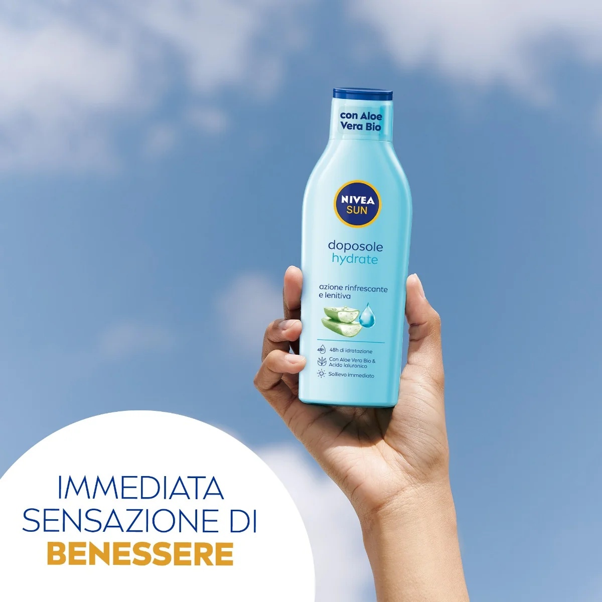 Loção pós-sol Nivea Sun Hydrate 200 ml refrescante e hidratante