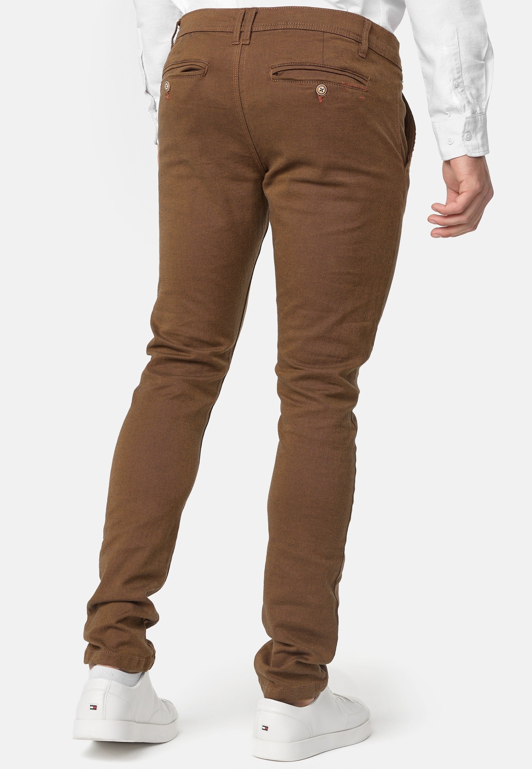 Pantaloni chino INDICODE JEANS - marrone screziato