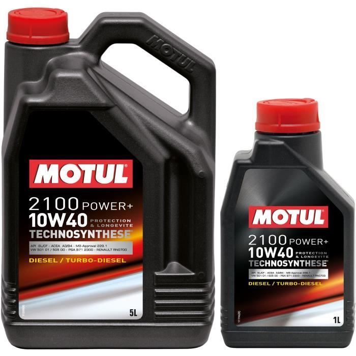 Aceite para coche MOTUL 2100 POWER+ DIESEL 10W40 5+1L (lata)