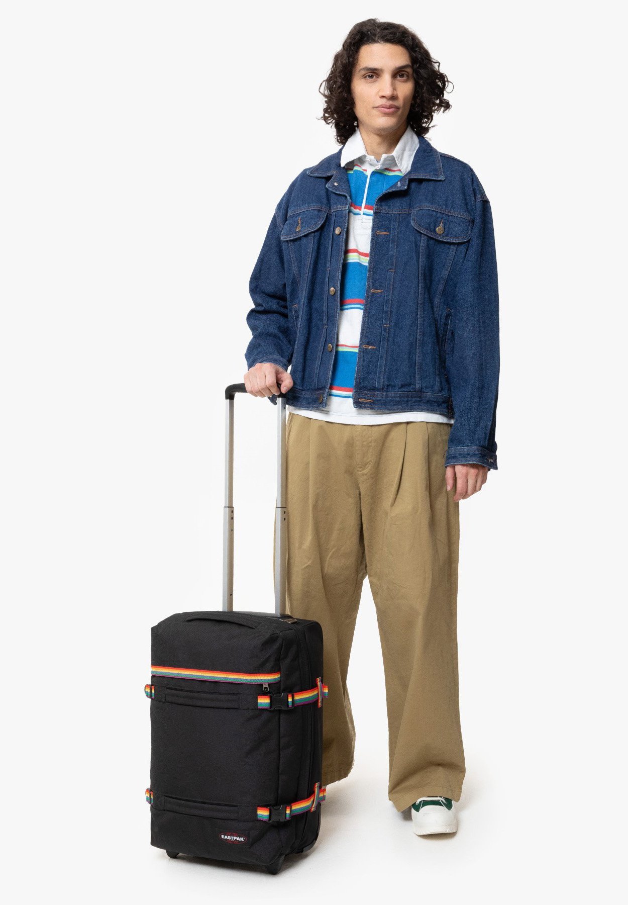 Eastpak TRANSIT'R S - Wheeled suitcase - color band rainbow