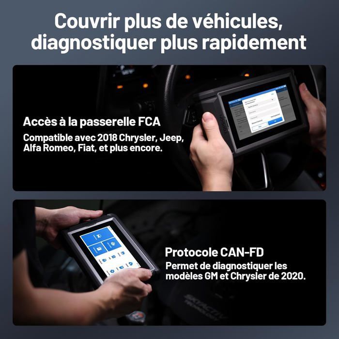TOPDON ArtiDiag800BT 2.0 Outil de Diagnostic Auto pour Tout les Systèmes Valise Diagnostic Auto OBD2 Bluetooth avec 28 Fonctions