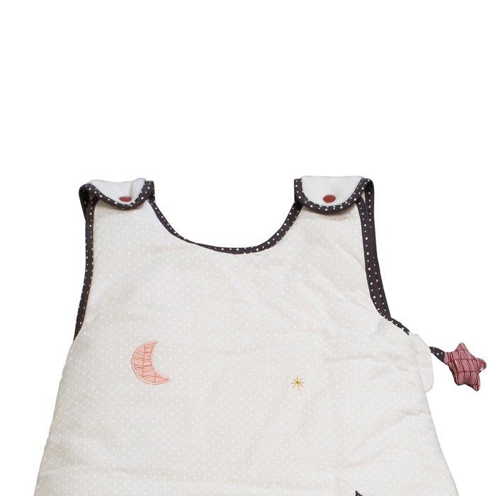 Saco de dormir de algodão para bebê - Sauthon - Timouki - Acolchoado - Branco - 0 meses - Recém-nascido