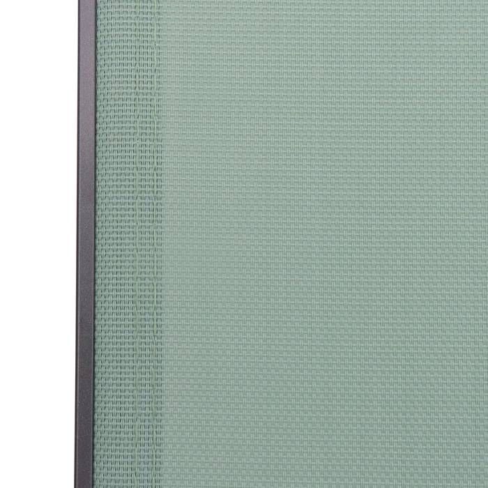 Set aus 2 ELSA Sonnenliegen in anthrazitgrauem Aluminium und grün-grauem Textilene. Mehrfach verstellbare Liegen mit Rollen.