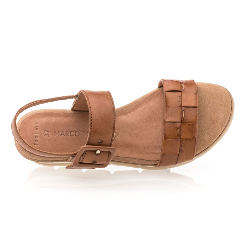 Braune Damensandalen / Zehenfreie Schuhe