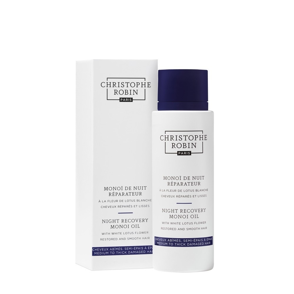 Christophe Robin Monoï de nuit réparateur À la fleur de lotus blanche¿