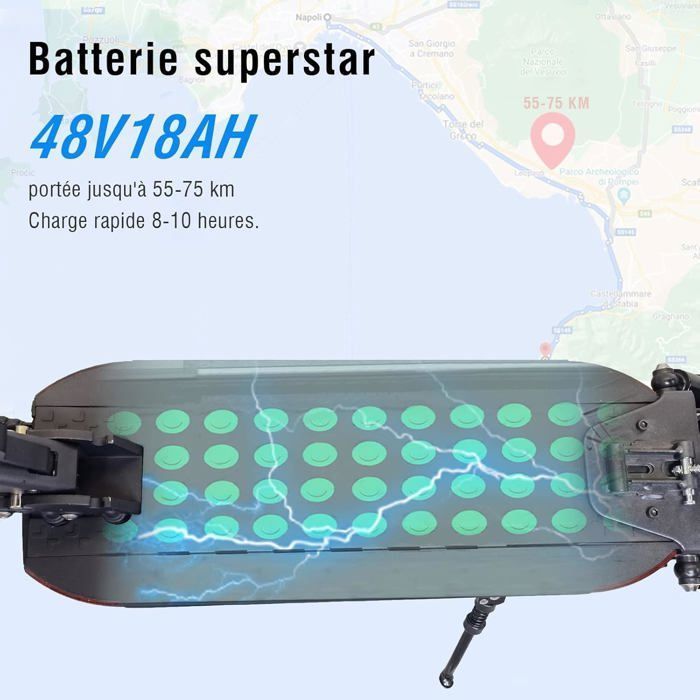 JOYOR Y6-S - Patinete Elétrico - Motor de 500W - Bateria de 48V 18Ah - Velocidade Máxima de 45km/h - Autonomia de 60km - Freios a Disco - Preto
