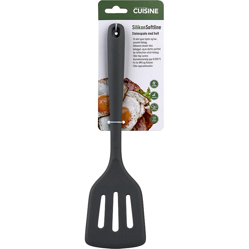 Köksspatel med hål i silikon, svart Softline Cuisine