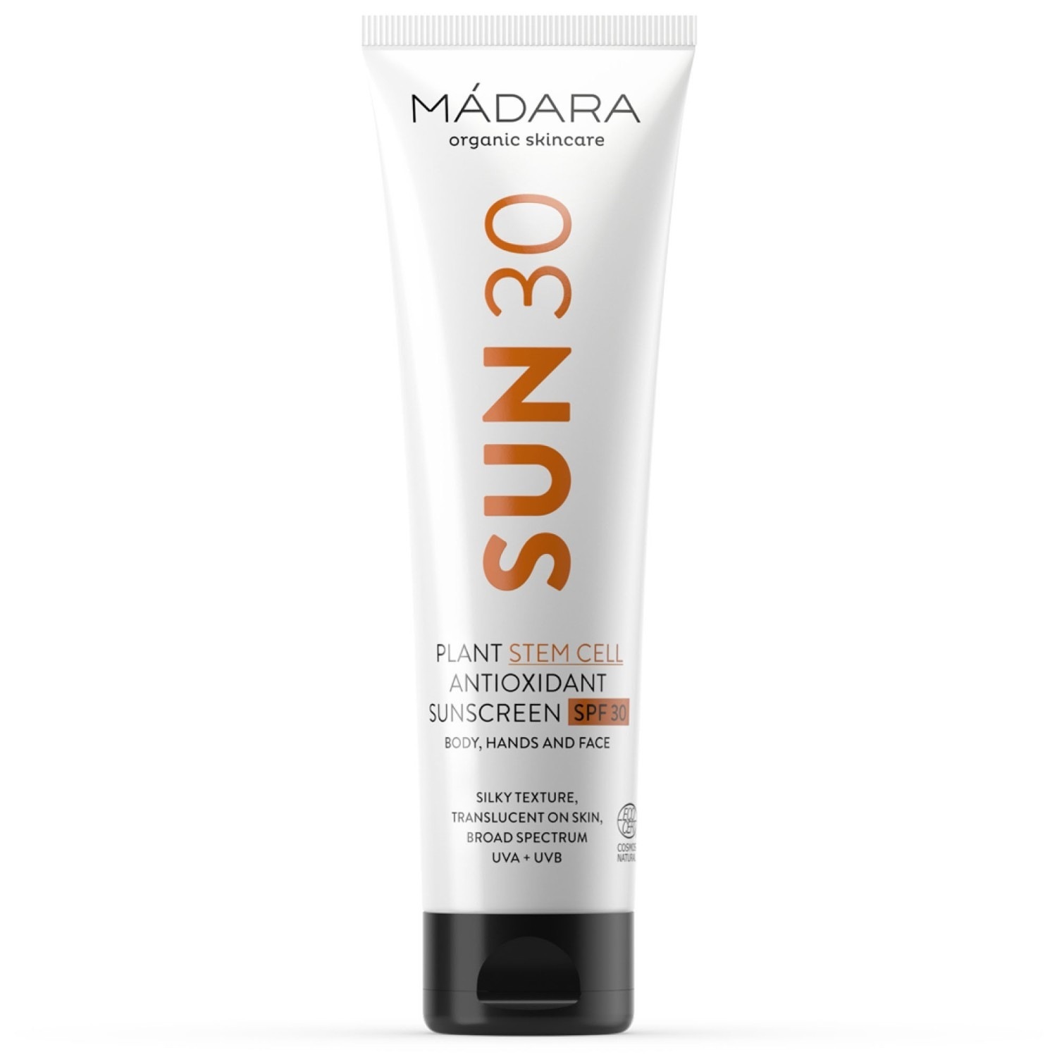 MÁDARA saules aizsargkrēms ar augu cilmes šūnām, antioksidants, SPF 30 – 100 ml