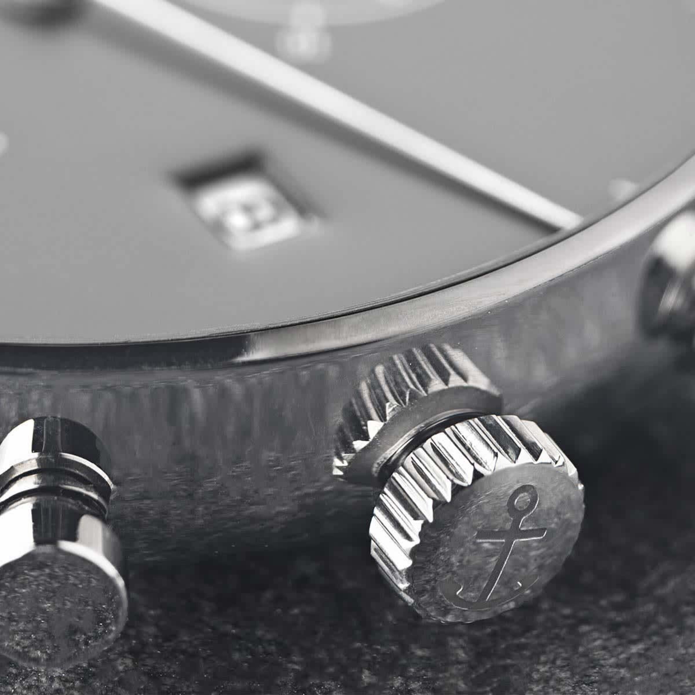 Chrono Small Argent Acier Noir