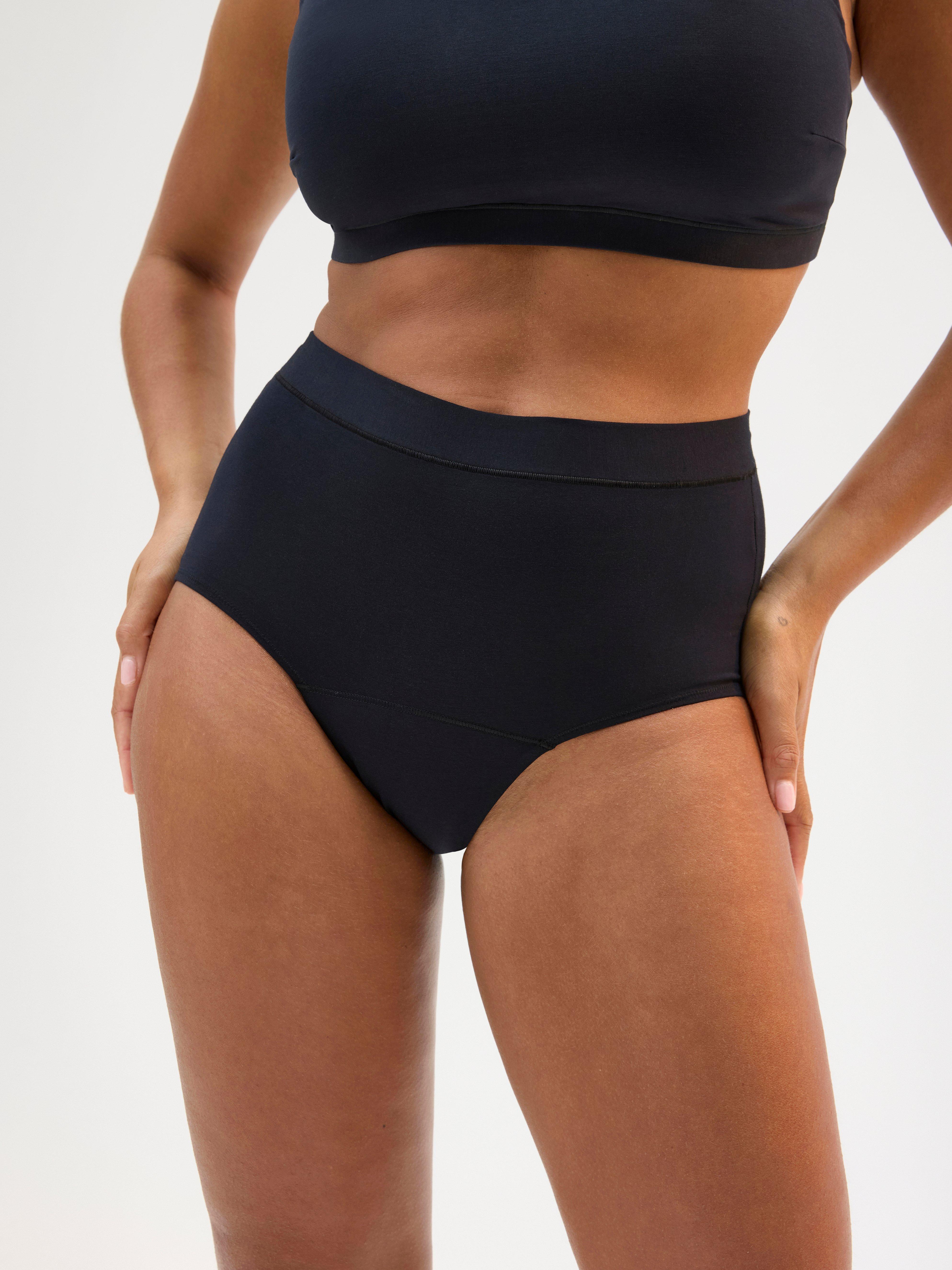 Menstruační kalhotky se střední savostí – vysoký pas – Female Engineering Black