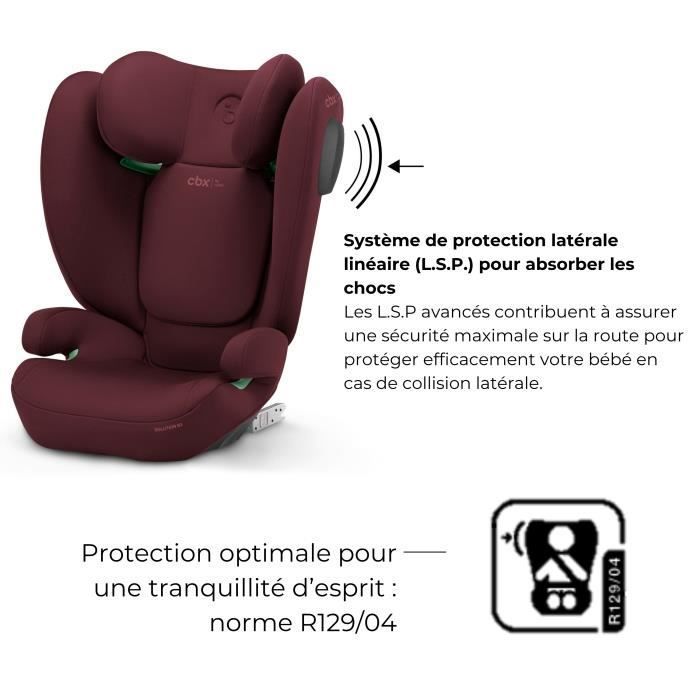 Silla de coche Cybex Solution B3 i-Fix - De 3 a 12 años - De 15 a 50 kg - De 100 a 150 cm - Roja