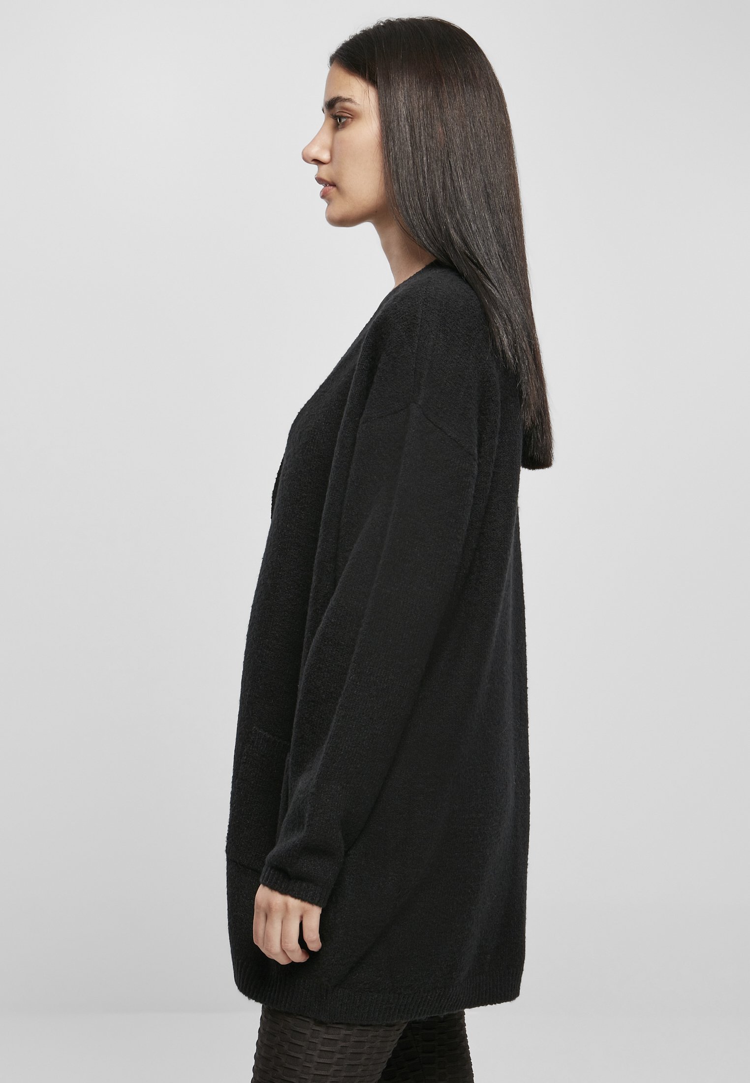 Cardigan da donna Urban Classics in maglia grossa e soffice - Cardigan - nero