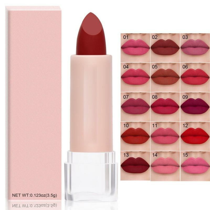 Rouge à lèvres mat 15 couleurs, rouge tendance, maquillage, waterproof, hydratant, longue tenue, effet velours, sexy TSLM1