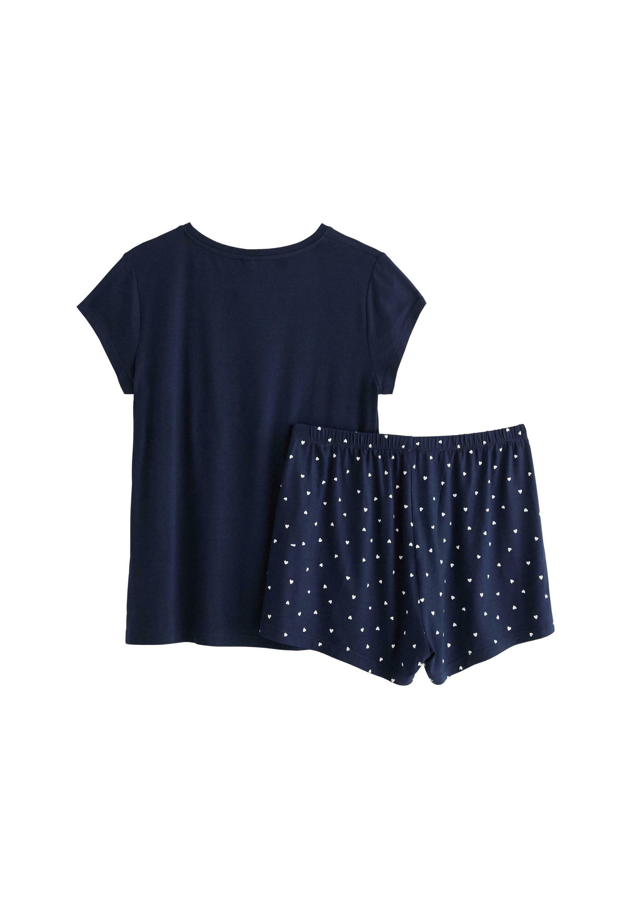 Lindex SET HEARTS AND DOGS - Komplet piżamowy - granatowy