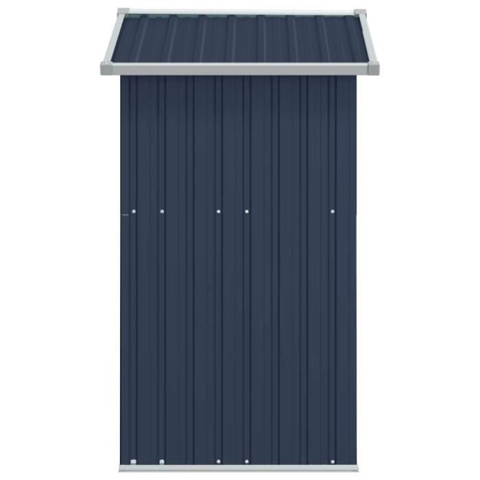 Zerodis Garden Shed Anthracite 126x97.5x177 cm Galvanized Steel LE647