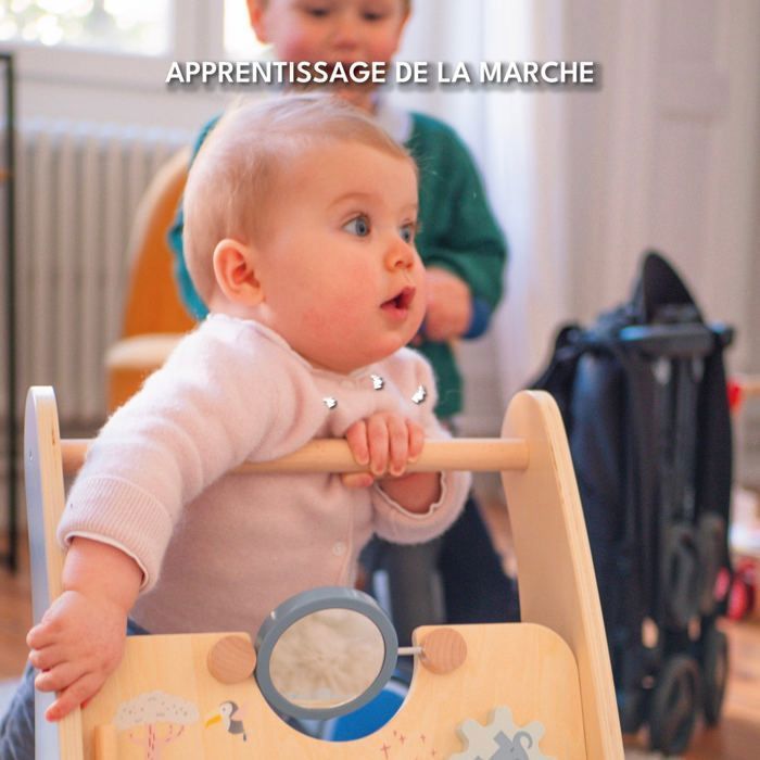 Looping Wooden Walker - Multi-Activity - Motor Skills - Early Learning | BLUE