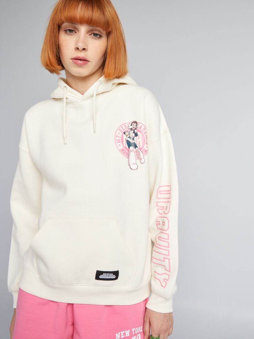 Sudadera con capucha de My Hero Academia en tejido polar - BLANCA