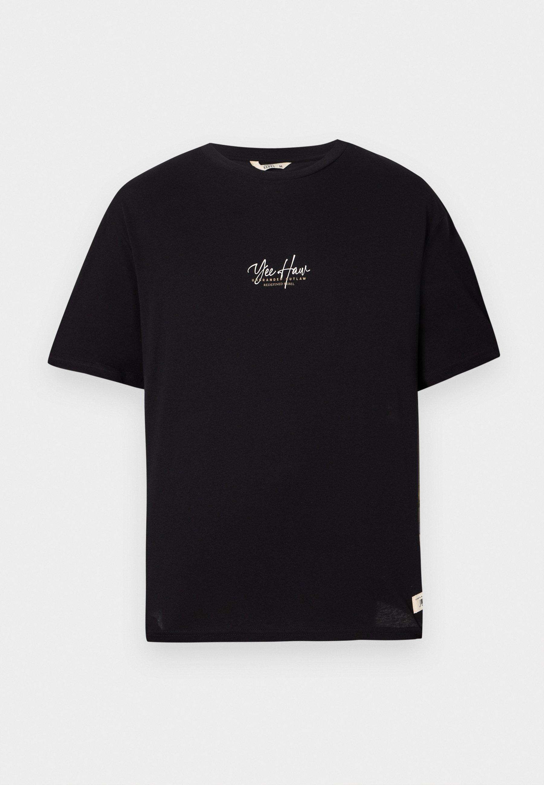 Redefined Rebel JENSEN TEE BOXY FIT - T-shirt stampata - nera