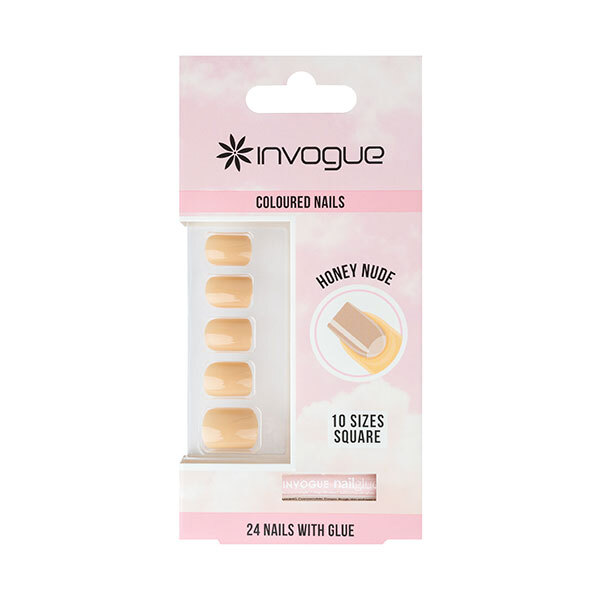 Invogue Honey Nude Square Nails - 24er-Pack