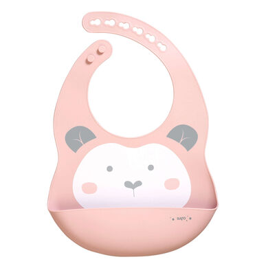 Saro Babete de Silicone Party Rosa 1 ja 1 un