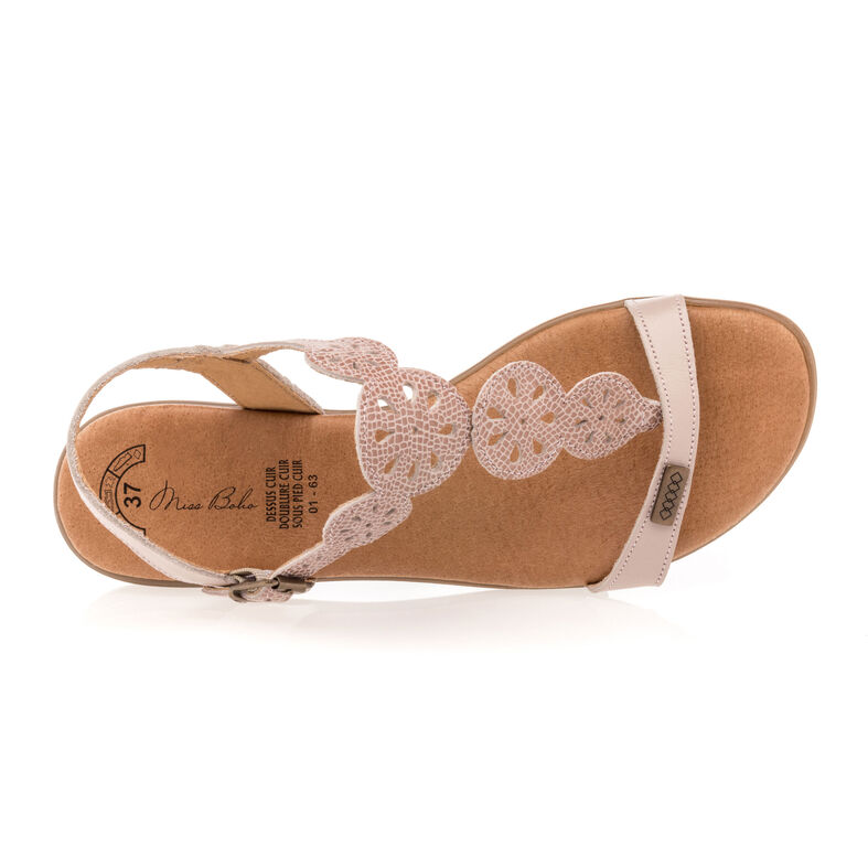 Női rózsaszín tanga szandálok