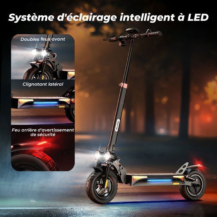 Patinete eléctrico iScooter ix4 para adultos de hasta 150 kg, potente motor de 800 W, pantalla de 10