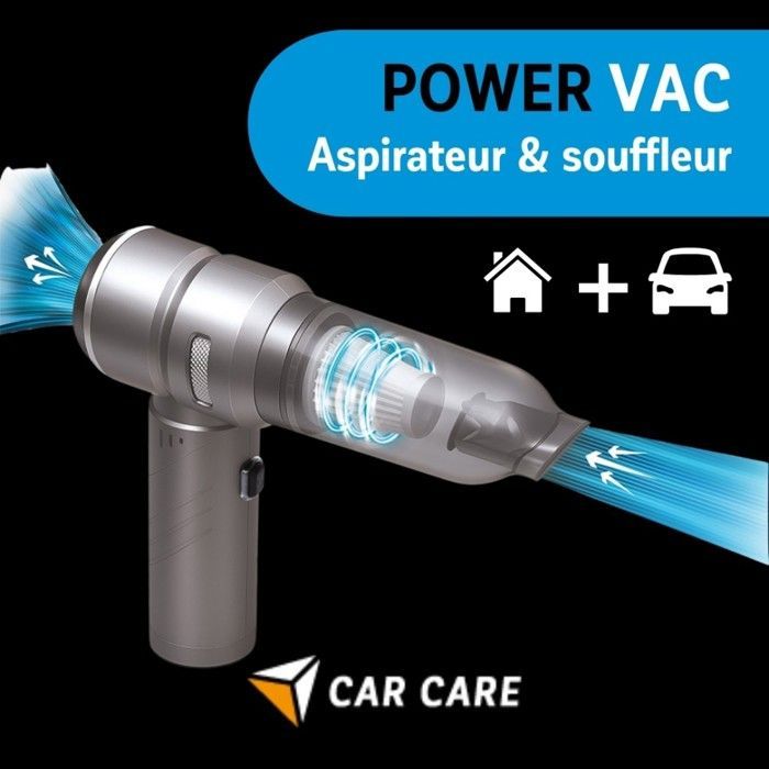 Car Care | Aspirateur et souffleur à main sans fil 4 en 1 nomade et pliable POWERVAC