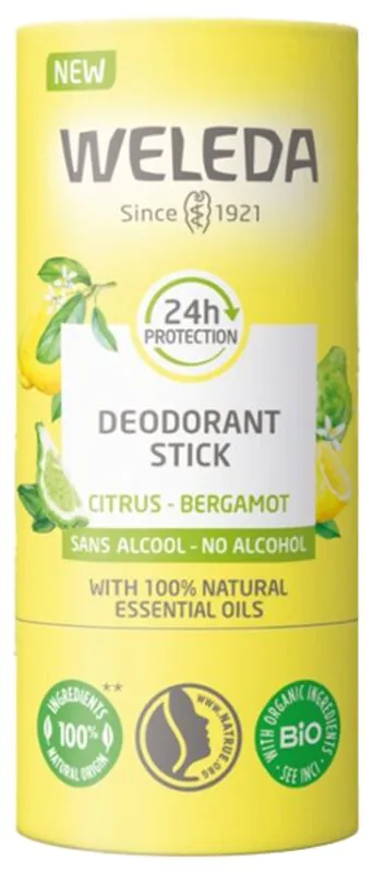 Weleda Cytryna Bergamotka Dezodorant w sztyfcie