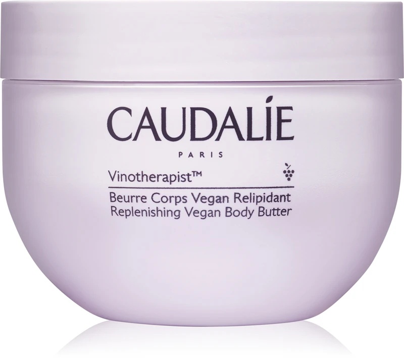 Caudalie Vinotherapist atjaunojošais vegāniskais ķermeņa sviests Intensīvi mitrinošs ķermeņa sviests sausai un ļoti sausai ādai.