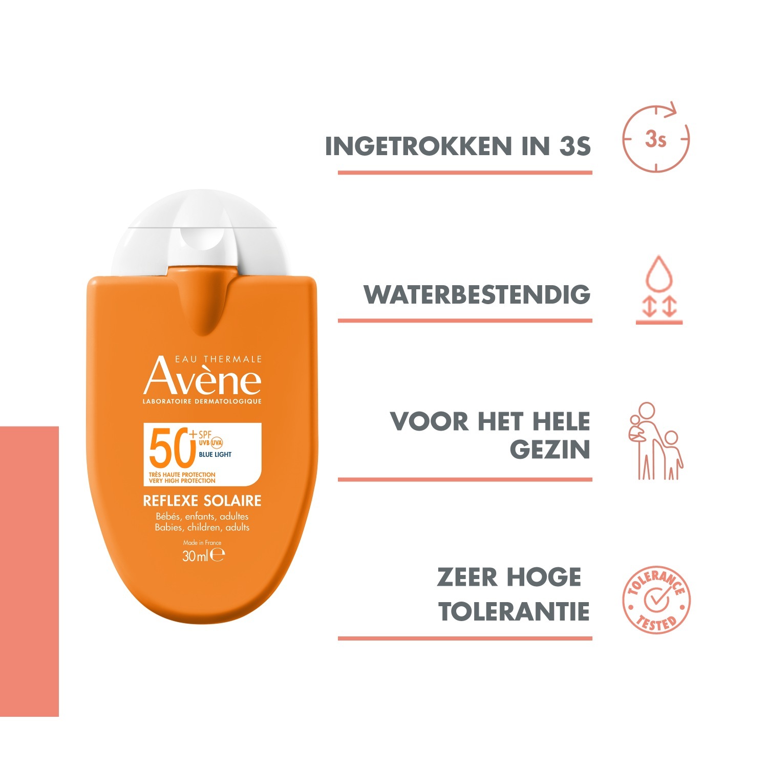 Avène krema za sunčanje Solaire Reflex Pocket SPF50+ - 30 ml