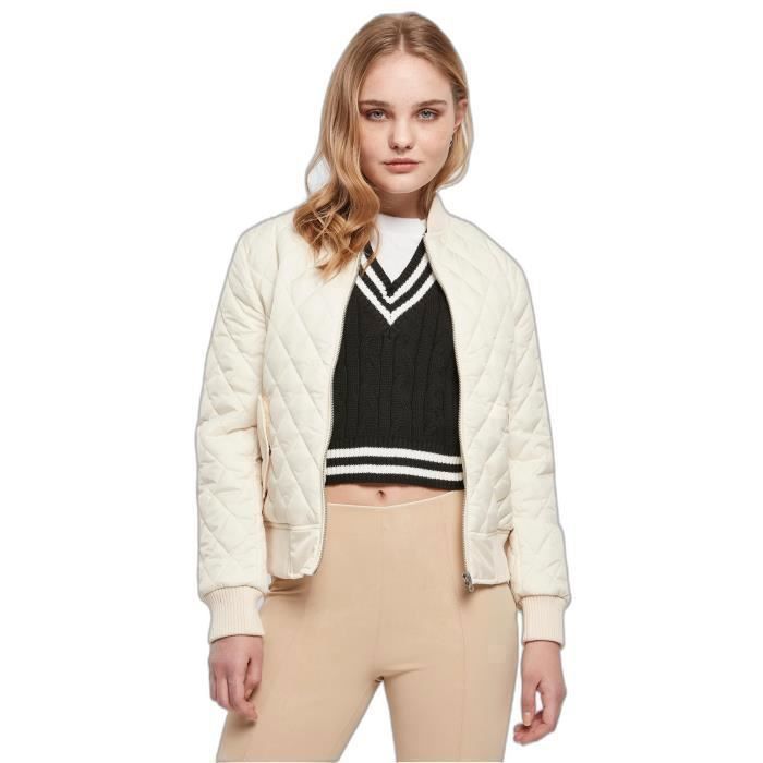 Jaqueta puffer feminina - URBAN CLASSICS - GT - Nylon - Gola canelada - Bolsos laterais - 2XL