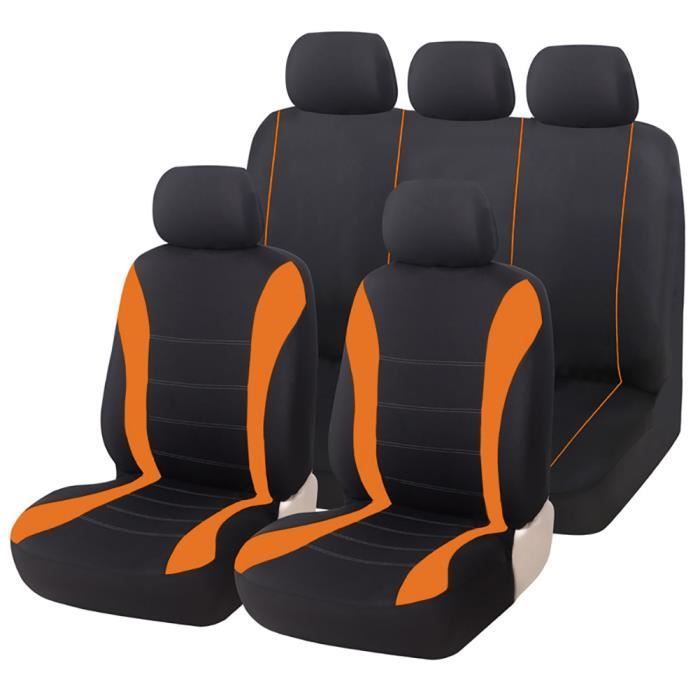 Funda para asiento de coche - HELLOVE - Universal - Naranja - Poliéster - Cómoda y duradera