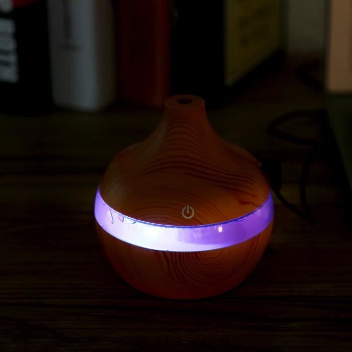 Humidificador aromático, purificador de aire, humidificador silencioso, difusor de aceite Cool Mister, acabado en madera para oficina
